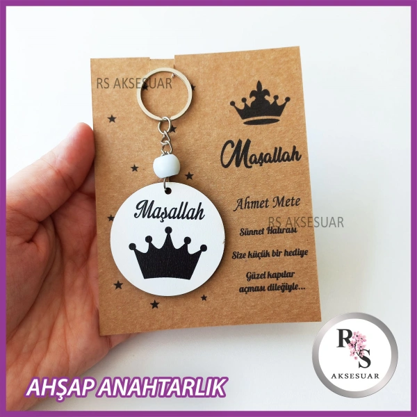 Ahşap Sünnet Anahtarlık -NB11