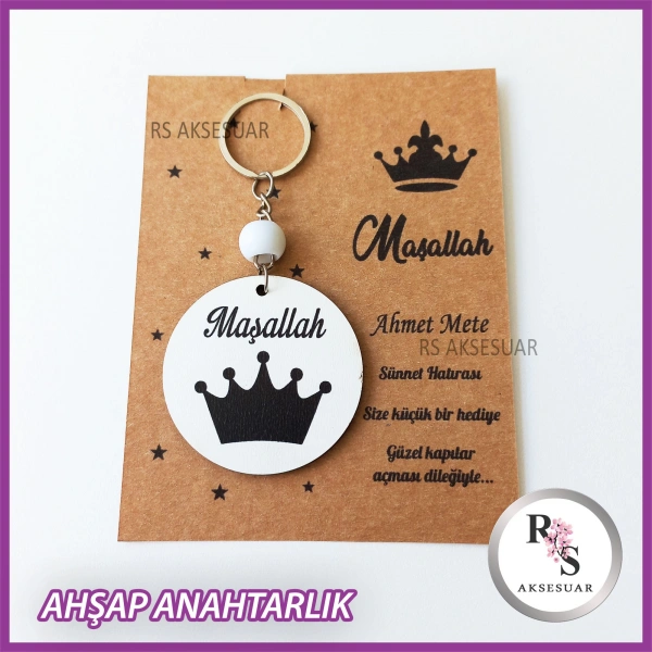 Ahşap Sünnet Anahtarlık -NB11