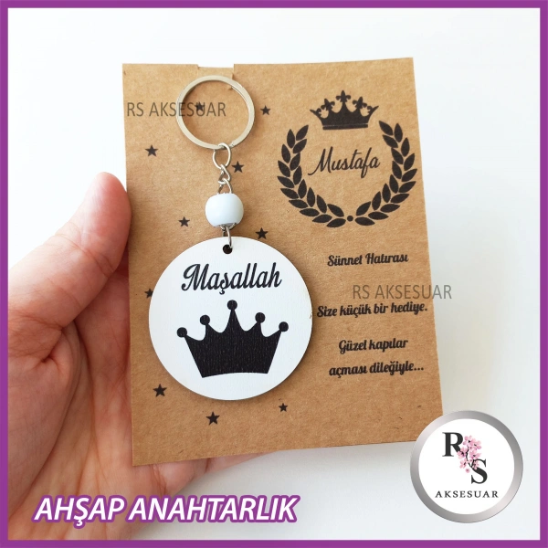 Ahşap Sünnet Anahtarlık -NB10