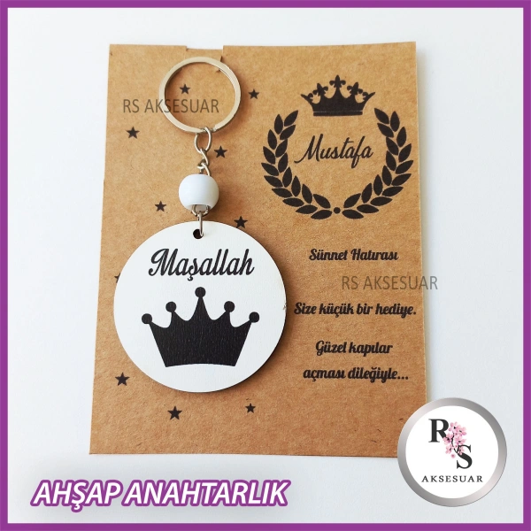 Ahşap Sünnet Anahtarlık -NB10