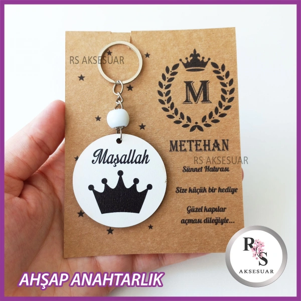 Ahşap Sünnet Anahtarlık -NB9