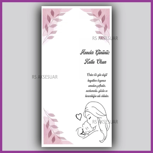 Anneler Günü Hediyelik Makrome Anahtarlık Kartı