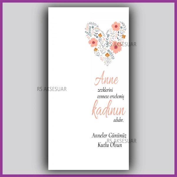 Anneler Günü Hediyelik Makrome Anahtarlık Kartı