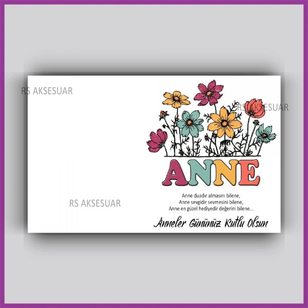 Anneler Günü Hediyelik Yıldız Anahtarlık Kartı