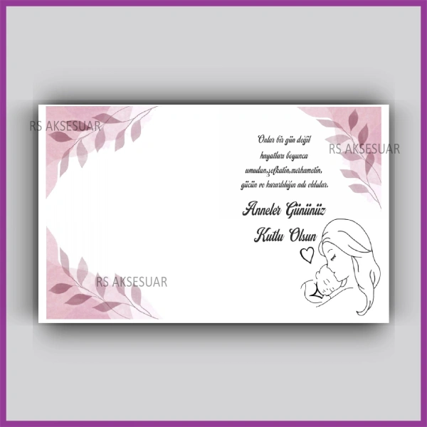 Anneler Günü Hediyelik Yıldız Anahtarlık Kartı