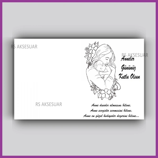 Anneler Günü Hediyelik Yıldız Anahtarlık Kartı