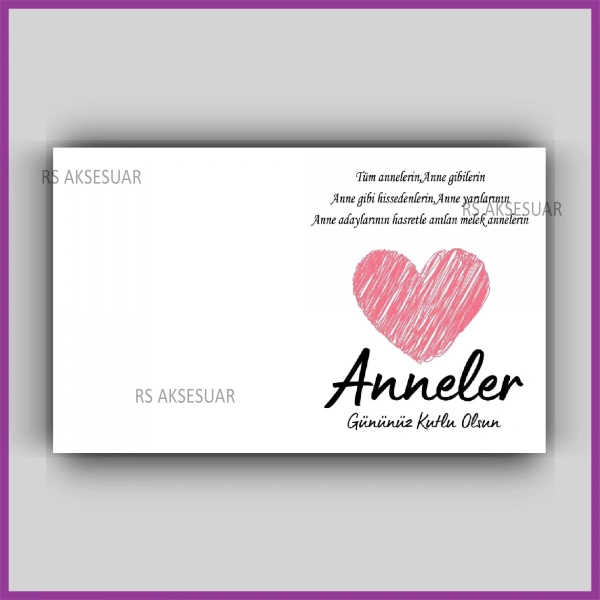 Anneler Günü Hediyelik Yıldız Anahtarlık Kartı