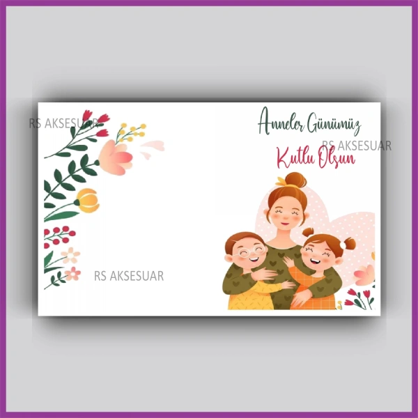 Anneler Günü Hediyelik Yıldız Anahtarlık Kartı