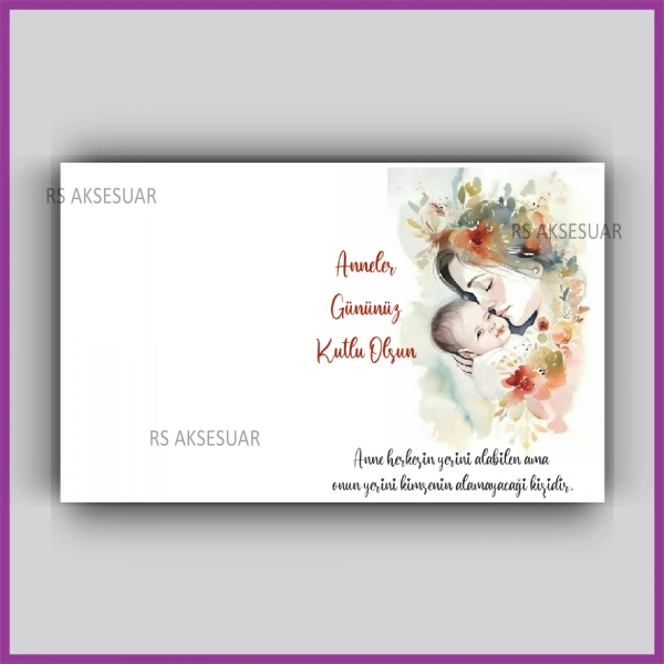 Anneler Günü Hediyelik Yıldız Anahtarlık Kartı