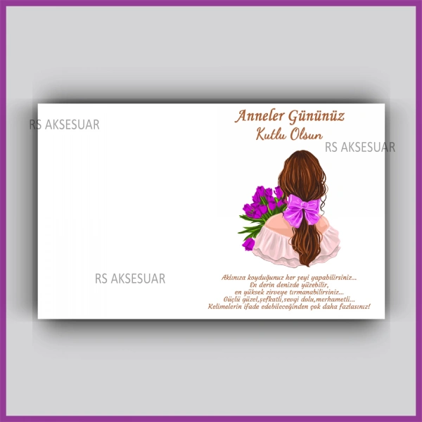 Anneler Günü Hediyelik Yıldız Anahtarlık Kartı