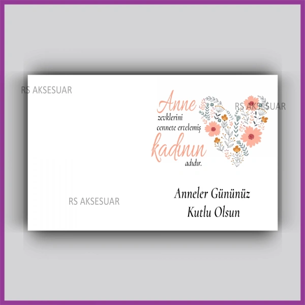 Anneler Günü Hediyelik Yıldız Anahtarlık Kartı