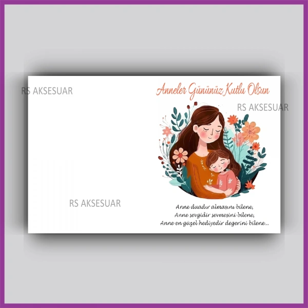 Anneler Günü Hediyelik Yıldız Anahtarlık Kartı