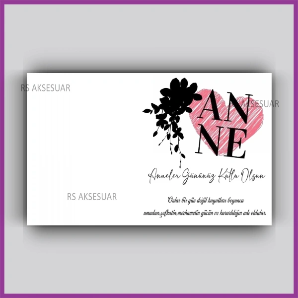 Anneler Günü Hediyelik Yıldız Anahtarlık Kartı