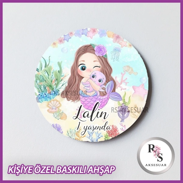 Deniz Kızı Baskılı Doğum Günü Hediyelik -uv104