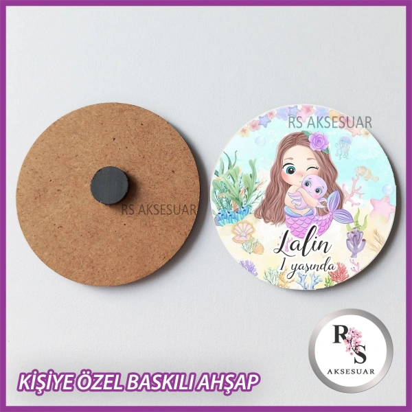 Deniz Kızı Baskılı Doğum Günü Hediyelik -uv104