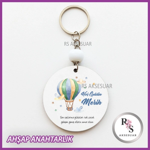 Uçan Balon Baskılı Anahtarlık -uv76