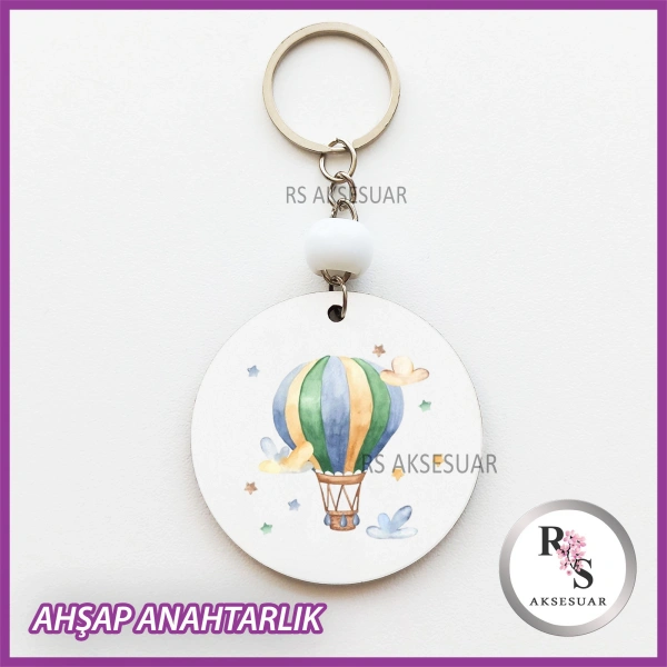 Uçan Balon Baskılı Anahtarlık -uv76