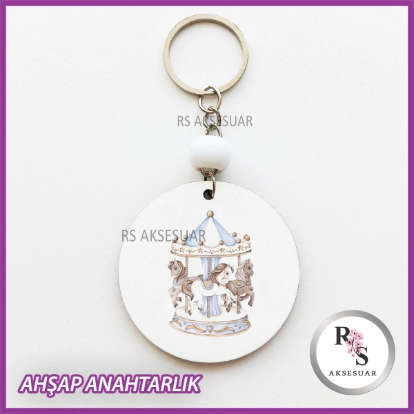 Atlı Karınca Baskılı Anahtarlık -uv70