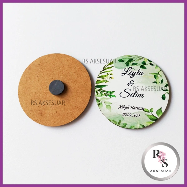 Baskılı Ahşap Nikah-Kına Hediyelik -uv52