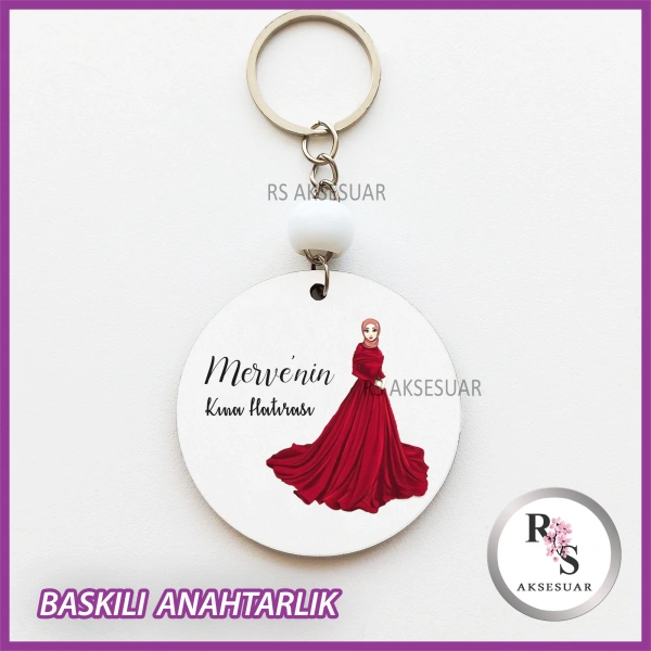 Baskılı Nikah - Kına Hediyelik Anahtarlık -uv111