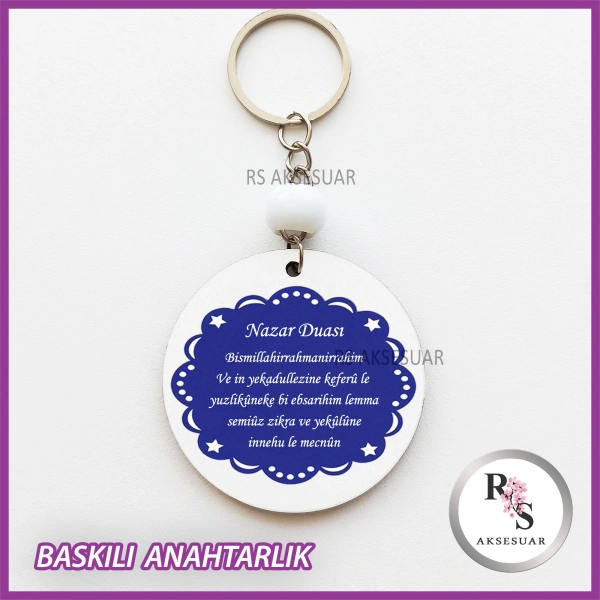 Nazar Baskılı Nikah - Kına Hediyelik Anahtarlık -uv112