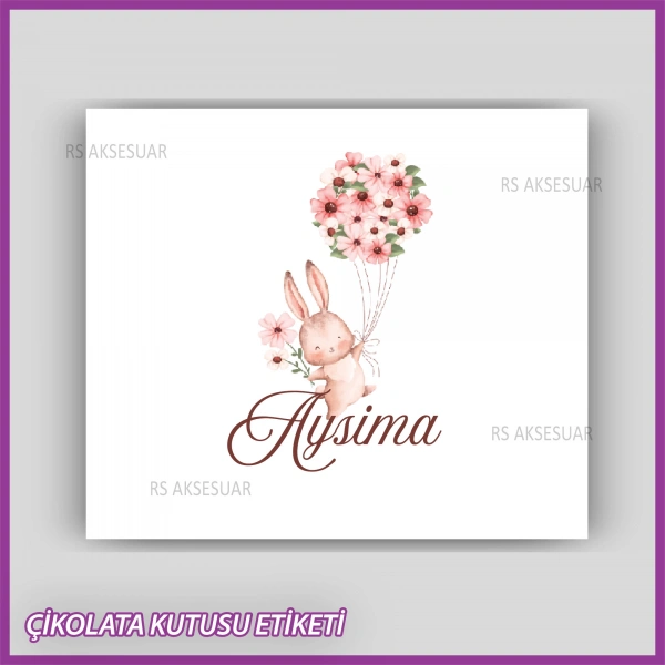 Bebek Çikolatası Kutu Etiketi - Yapışkanlı Sticker -CE188