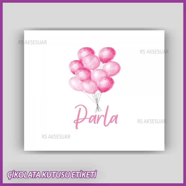 Bebek Çikolatası Kutu Etiketi - Yapışkanlı Sticker -CE189