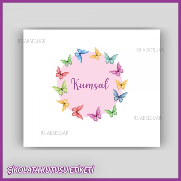 Bebek Çikolatası Kutu Etiketi - Yapışkanlı Sticker -CE192