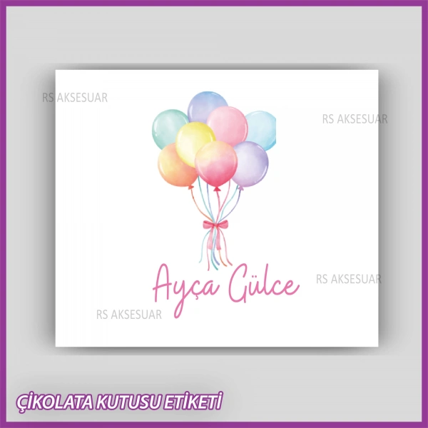 Bebek Çikolatası Kutu Etiketi - Yapışkanlı Sticker -CE193