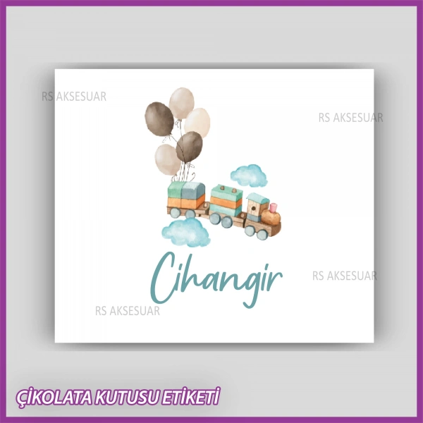 Bebek Çikolatası Kutu Kapak Etiketi - Yapışkanlı Sticker -CE228