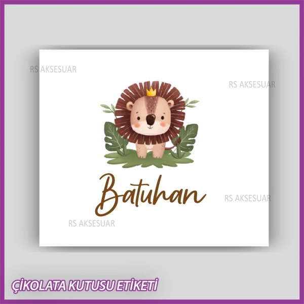 Bebek Çikolatası Kutu Kapak Etiketi - Yapışkanlı Sticker -CE230