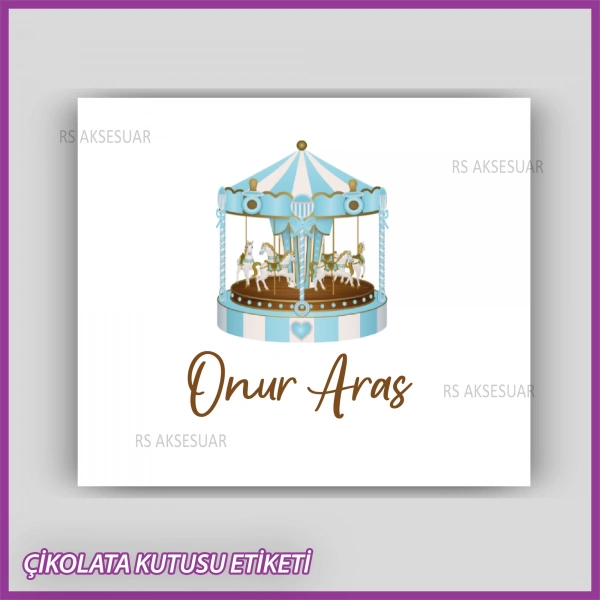 Bebek Çikolatası Kutu Kapak Etiketi - Yapışkanlı Sticker -CE229