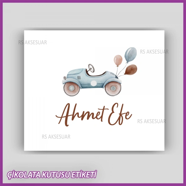 Bebek Çikolatası Kutu Kapak Etiketi - Yapışkanlı Sticker -CE231