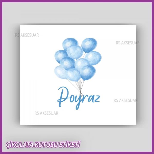 Bebek Çikolatası Kutu Kapak Etiketi - Yapışkanlı Sticker -CE232