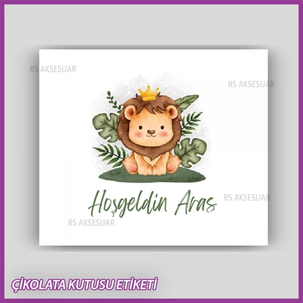 Bebek Çikolatası Kutu Kapak Etiketi - Yapışkanlı Sticker -CE237