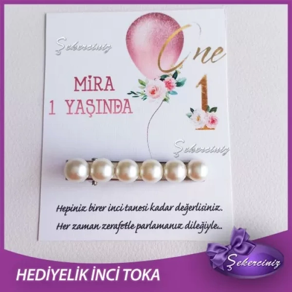 Bebek Hediyelik incili toka - BB084