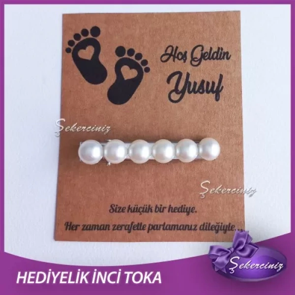 Bebek Hediyelik incili toka - BB089
