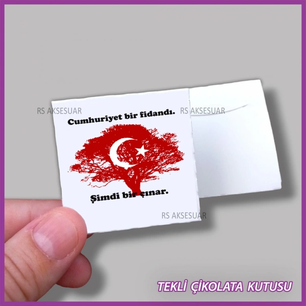 Cumhuriyet Bayramı Hediyelik Madlen Çikolata Kutusu - 29 ekim