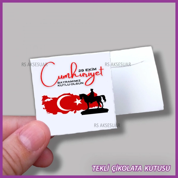 Cumhuriyet Bayramı Hediyelik Madlen Çikolata Kutusu - 29 ekim