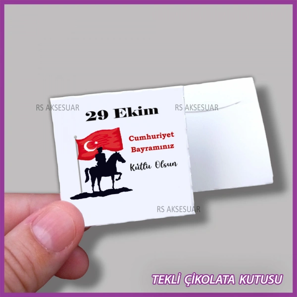 Cumhuriyet Bayramı Hediyelik Madlen Çikolata Kutusu - 29 ekim