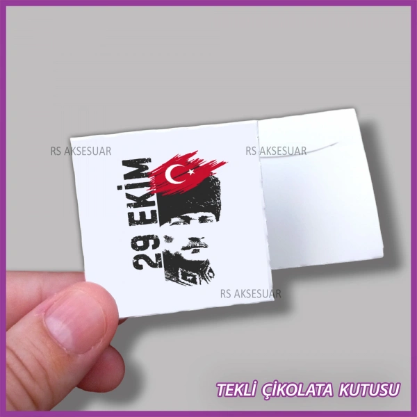 Cumhuriyet Bayramı Hediyelik Madlen Çikolata Kutusu - 29 ekim