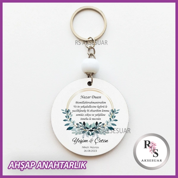 Nazar Duası Baskılı Anahtarlık -uv99