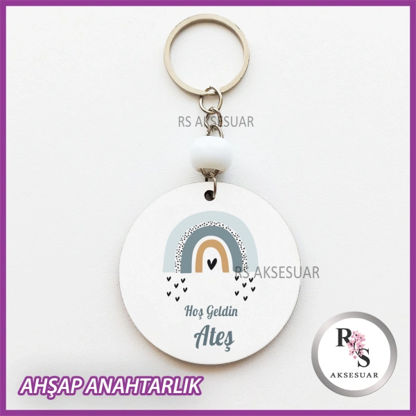 Gökkuşağı Baskılı Anahtarlık -uv83