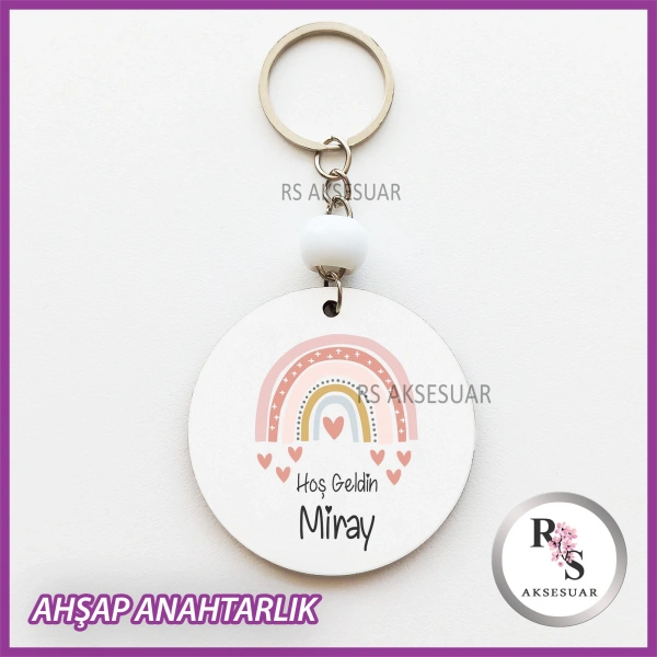 Gökkuşağı Baskılı Anahtarlık -uv84