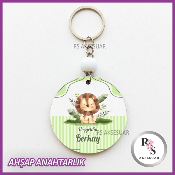 Aslan Baskılı Anahtarlık -uv95