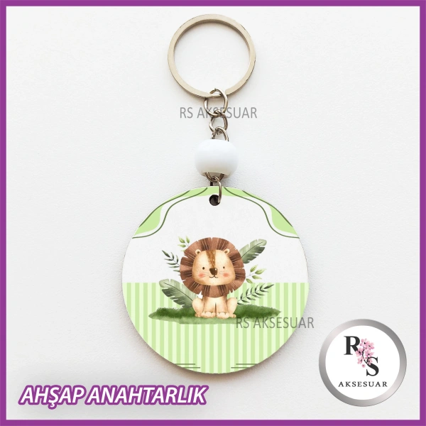 Aslan Baskılı Anahtarlık -uv95