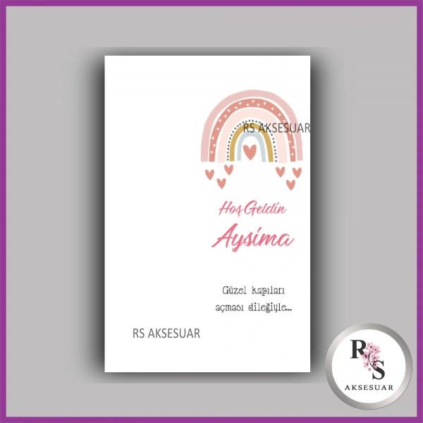 Hediyelik Kartı - Bebek, Doğum Günü Anahtarlık Kartı -rs424