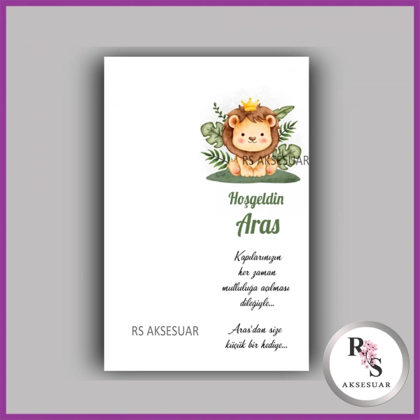 Hediyelik Kartı - Bebek, Doğum Günü Anahtarlık Kartı -rs425