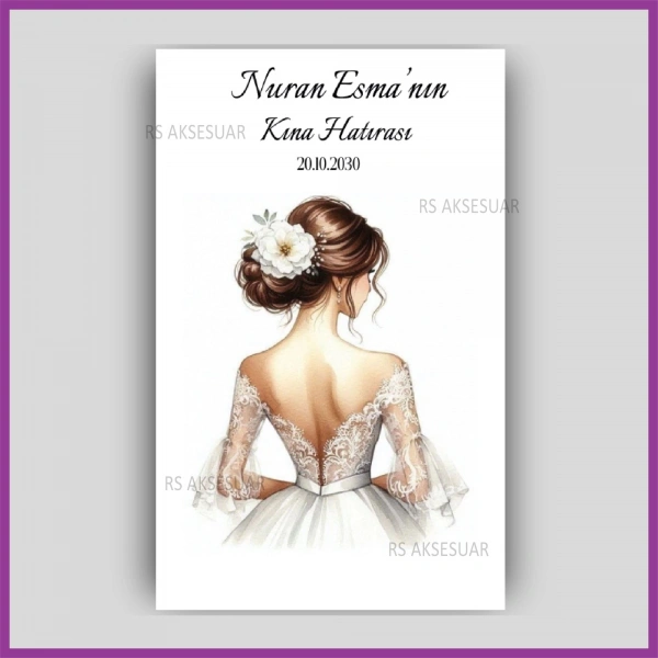 Hediyelik Halay Mendil Kartı - Kına Hatırası