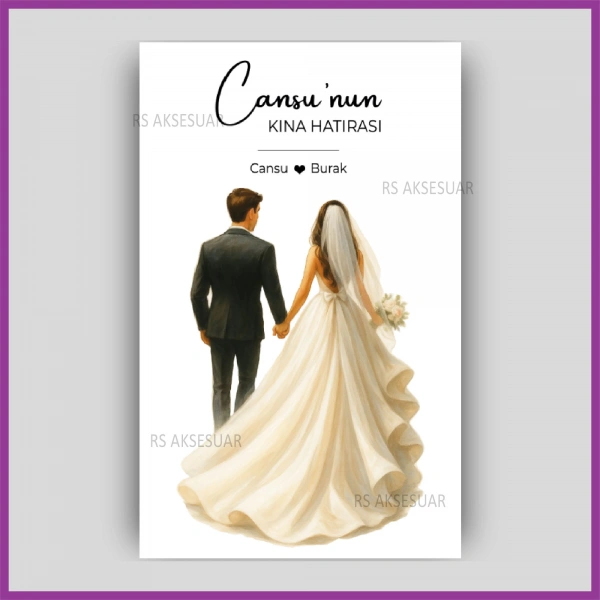 Hediyelik Halay Mendil Kartı - Kına Hatırası